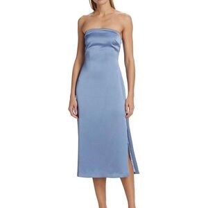 Ramy Brook Steele Blue Strapless Dress NWT